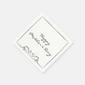 シンプル無修正の白鳥の母の日 スタンダードカクテルナプキン (角)