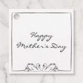 シンプル無修正の白鳥の母の日 フェイバータグ (正面)