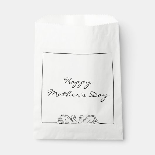 シンプル無修正の白鳥の母の日 フェイバーバッグ (正面)