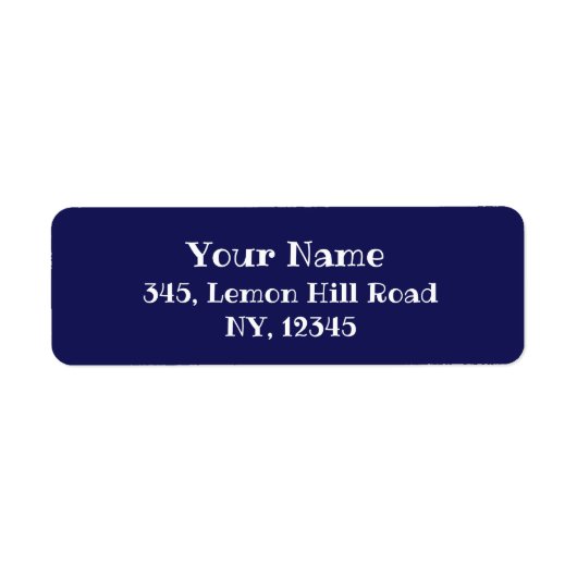 シンプル無地のエレガントネイビー ラベル (正面)