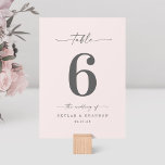 シンプル無地のカラー淡い色のパウダピンク結婚ズ テーブルナンバー<br><div class="desc">シンプル無地の色パウダ淡い色のーピンクの結婚結婚式のレセプションディナーテーブル番号。このシックモダンなテーブルカーシンプルドは無地のクラシックでエレガント、素地の色と尾の付いたシグネチャースクリプトの書かわいらし道フォントを持つ。新しいカラーウェイで表示。複数のカラーオプションで使用でき感じる。またはエディタ内でカラーを自由に編集できる(パーソナライズ中にクリックはカスタマイズ、さらに自由に)。さらに詳しく見るには、Chic Paperieの2022年のコレクションを検索結婚し、今年のトレンドデザインや色の全結婚てを見てみよう。</div>
