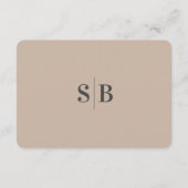 シンプル無地のカラーTaupe Beige結婚の詳細 エンクロージャーカード (裏面)