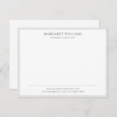 シンプル無地のグ縁ど業プロフェッショナル ノートカード (正面/裏面)