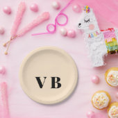 シンプル無地のミニマルカラーカスタムパステルカスタム ペーパープレート (パーティー)