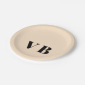 シンプル無地のミニマルカラーカスタムパステルカスタム ペーパープレート (アングル)