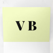 シンプル無地のミニマルカラーカスタムパステルカスタム 三つ折りクリスマスカード (内部最初)