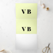 シンプル無地のミニマルカラーカスタムパステルカスタム 三つ折りクリスマスカード (内部)