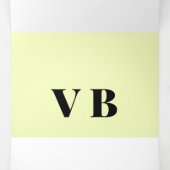 シンプル無地のミニマルカラーカスタムパステルカスタム 三つ折りクリスマスカード (内部中)