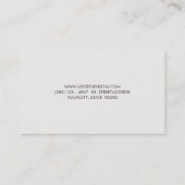 シンプル無地のミニマルダークブラウンスエードルック 名刺 (裏面)