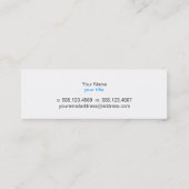 シンプル無地のミニマル黒番2 スキニー名刺 (裏面)