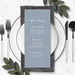 シンプル無地の色ほこりっぽい青い霧のメ結婚ニュー メニュー<br><div class="desc">シンプル無地のColor Light Dusty Blueのメ結婚ニュー。このシックモダンなメニューカーシンプルドは無地のクラシックでエレガント、シンプルな色の背景とシグニチャーかわいらしスクリプト書フォントの尾を持つ。新しいカラーウェイで表示。裏にかわいらしモノグラム。複数のカラーオプションで使用でき感じる。またはエディタ内でカラーを自由に編集できる(パーソナライズ中にクリックはカスタマイズ、さらに自由に)。さらに詳しく見るには、Chic Paperieの2022年のコレクションを検索結婚し、今年のトレンドデザインや色の全結婚てを見てみよう。</div>