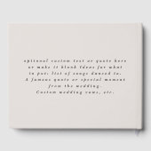 シンプル無地の色オフホワイトガーデニア結婚ズ ゲストブック (裏面)