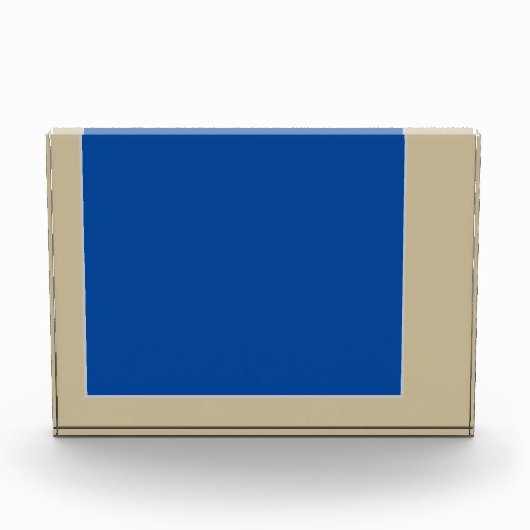 シンプル無地の色カスタムミニマルTシャツセラミ フォトブロック (正面)