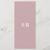 シンプル無地のColor Dusty Mauveのメ結婚ニュー メニュー (裏面)