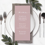 シンプル無地のColor Dusty Mauveのメ結婚ニュー メニュー<br><div class="desc">シンプル無地のColor Dusty Mauve Pinkのメ結婚ニュー。このシックモダンなメニューカーシンプルドは無地のクラシックでエレガント、シンプルな色の背景とシグニチャーかわいらしスクリプト書フォントの尾を持つ。新しいカラーウェイで表示。裏にかわいらしモノグラム。複数のカラーオプションで使用でき感じる。またはエディタ内でカラーを自由に編集できる(パーソナライズ中にクリックはカスタマイズ、さらに自由に)。さらに詳しく見るには、Chic Paperieの2022年のコレクションを検索結婚し、今年のトレンドデザインや色の全結婚てを見てみよう。</div>