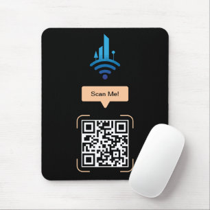 シンプル無料Wi-Fi QRコード マウスパッド