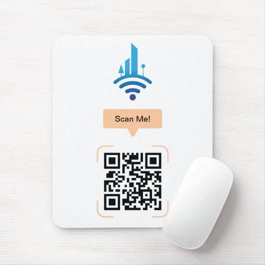 シンプル無料Wi-Fi QRコード マウスパッド (マウス)