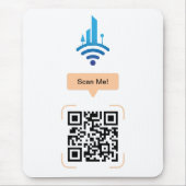 シンプル無料Wi-Fi QRコード マウスパッド (正面)