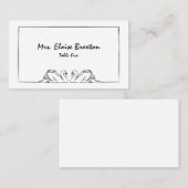 シンプル無欠の手書きエレガント白鳥 プレイスカード (正面/裏面)