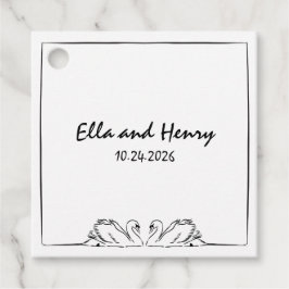 シンプル無欠の手書きカジュアルス結婚ワン フェイバータグ