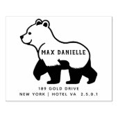 シンプル熊プロフェッショナルボはっきりしたタニカルリース ラバースタンプ (インプリント)