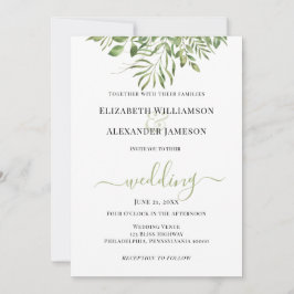 シンプル熱帯の葉 案内状