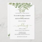 シンプル熱帯の葉 案内状 (正面/裏面)