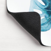 シンプル熱帯水彩青葉 マウスパッド (コーナー)