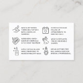 シンプル爪、 ネイルアフターケアカード 名刺 (裏面)
