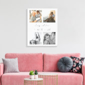 シンプル父の娘4写真あなたの小さな女の子 キャンバスプリント (インサイチュ (リビング))