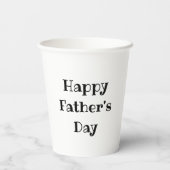 シンプル父の日パーティー白黒 紙コップ (裏面)