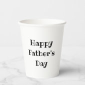 シンプル父の日パーティー白黒 紙コップ (正面)
