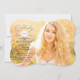 シンプル版卒業写真発表 招待状