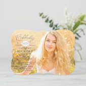 シンプル版卒業写真発表 招待状 (スタンド正面)