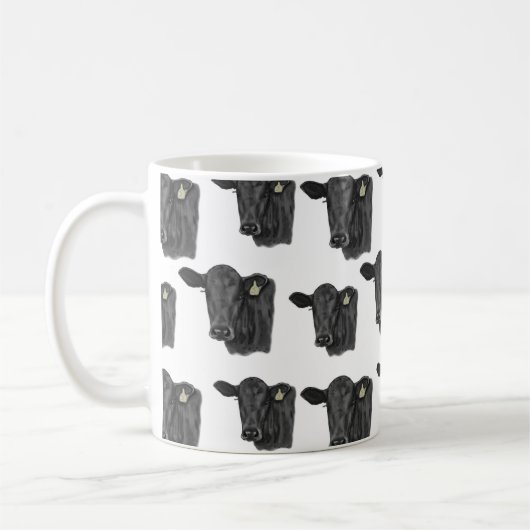 シンプル牛コーヒーマグ コーヒーマグカップ (左)