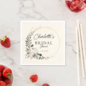 シンプル牡丹、ユーカリ、ブライダルシャワー スタンダードカクテルナプキン (インサイチュ)