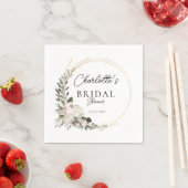 シンプル牡丹、ユーカリ、ブライダルシャワー スタンダードカクテルナプキン (インサイチュ)