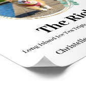 シンプル犬のシグネチャー結婚ドリンクバーポスター ポスター (角)