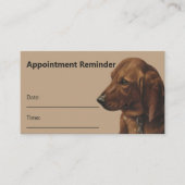 シンプル犬トリマーサービスアポイントメントアラーム 名刺 (正面)