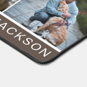 シンプル犬パパカスタムフォーフォトコラージュ デスクマット (コーナー)