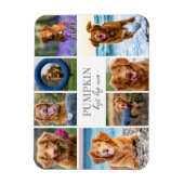 シンプル犬ペットフォトコラージュ マグネット (縦)