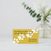 シンプル犬歩くと座り 名刺 (スタンド正面)