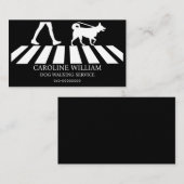 シンプル犬歩く画像ペットサービス 名刺 (正面/裏面)