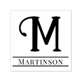 シンプル独身のはっきりしたイニシャルモノグラム名#10 セルフインキングスタンプ (デザイン)