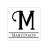 シンプル独身のはっきりしたイニシャルモノグラム名#10 ラバースタンプ (インプリント)