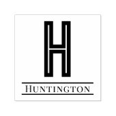 シンプル独身のはっきりしたイニシャルモノグラム名#12 セルフインキングスタンプ (デザイン)