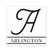 シンプル独身のはっきりしたイニシャルモノグラム名#12 セルフインキングスタンプ (デザイン)