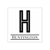 シンプル独身のはっきりしたイニシャルモノグラム名#12 ラバースタンプ (インプリント)