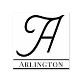 シンプル独身のはっきりしたイニシャルモノグラム名#12 ラバースタンプ (インプリント)