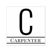 シンプル独身のはっきりしたイニシャルモノグラム名#13 セルフインキングスタンプ (デザイン)